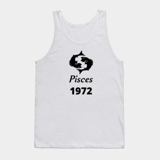 Black Zodiac Birthday Pisces 1969 Tank Top